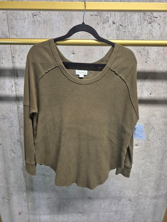 Aritzia Golden by TNA Waffle Long Sleeve Size Small
