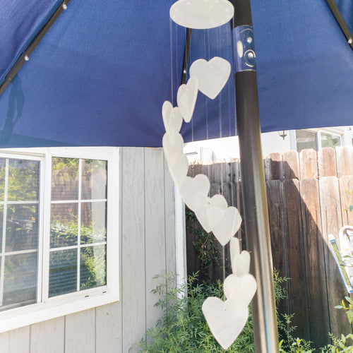 Hearts Handmade White Onyx Windchime