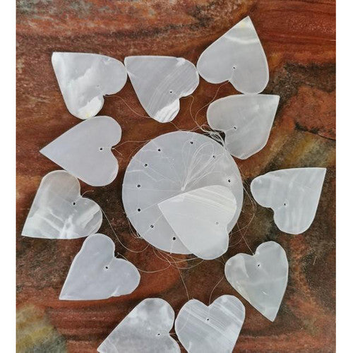 Hearts Handmade White Onyx Windchime